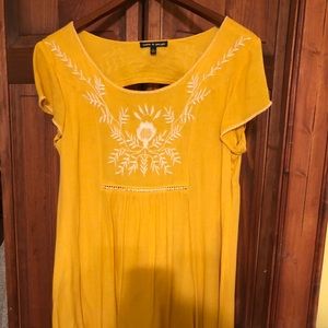 Yellow flower print sundress